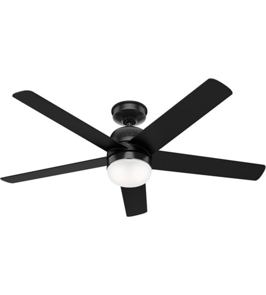 Hunter 52 inch Anorak Matte Black WeatherMax Indoor / Outdoor Ceiling Fan with LED Light Kit