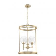 Hunter 19749 - Hunter Xidane Alturas Gold with Clear Glass 3 Light Pendant Ceiling Light Fixture