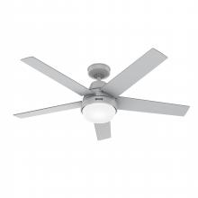 Hunter 52614 - Hunter 52 inch Aerodyne Wi-Fi Dove Grey Ceiling Fan with LED Light Kit and Handheld Remote