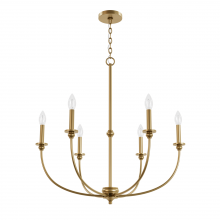 Hunter 48066 - Hunter Southcrest Luxe Gold 6 Light Large Chandelier Ceiling Light Fixture