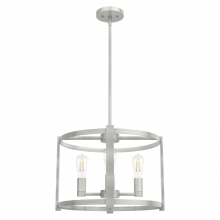 Hunter 19134 - Hunter Astwood Brushed Nickel 4 Light Small Chandelier Ceiling Light Fixture