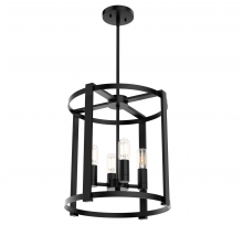 Hunter 19003 - Hunter Astwood Matte Black 4 Light Small Chandelier Ceiling Light Fixture