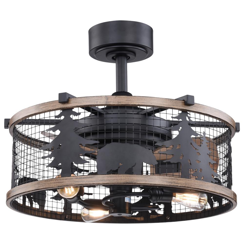 Kodiak 21 in. W Ceiling Fan Oil Rubbed Bronze and Burnished Teak