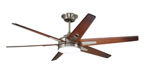  CF915W60BS - 60 IN RAH ECO IN BRUSHED STEEL WITH WALNUT BLADES