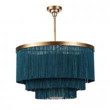 Regina Andrew 16-1257BLU - Regina Andrew Cabaret Fringe Chandelier (Peacock