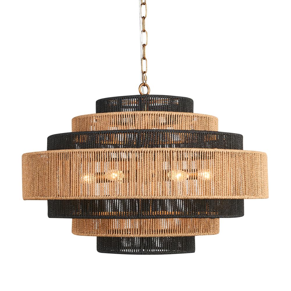 Zissel Rattan Chandelier