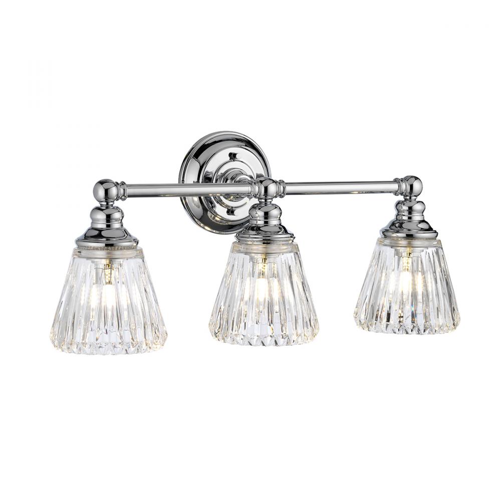 Keynes 3 Light Bath Light in Polished Chrome