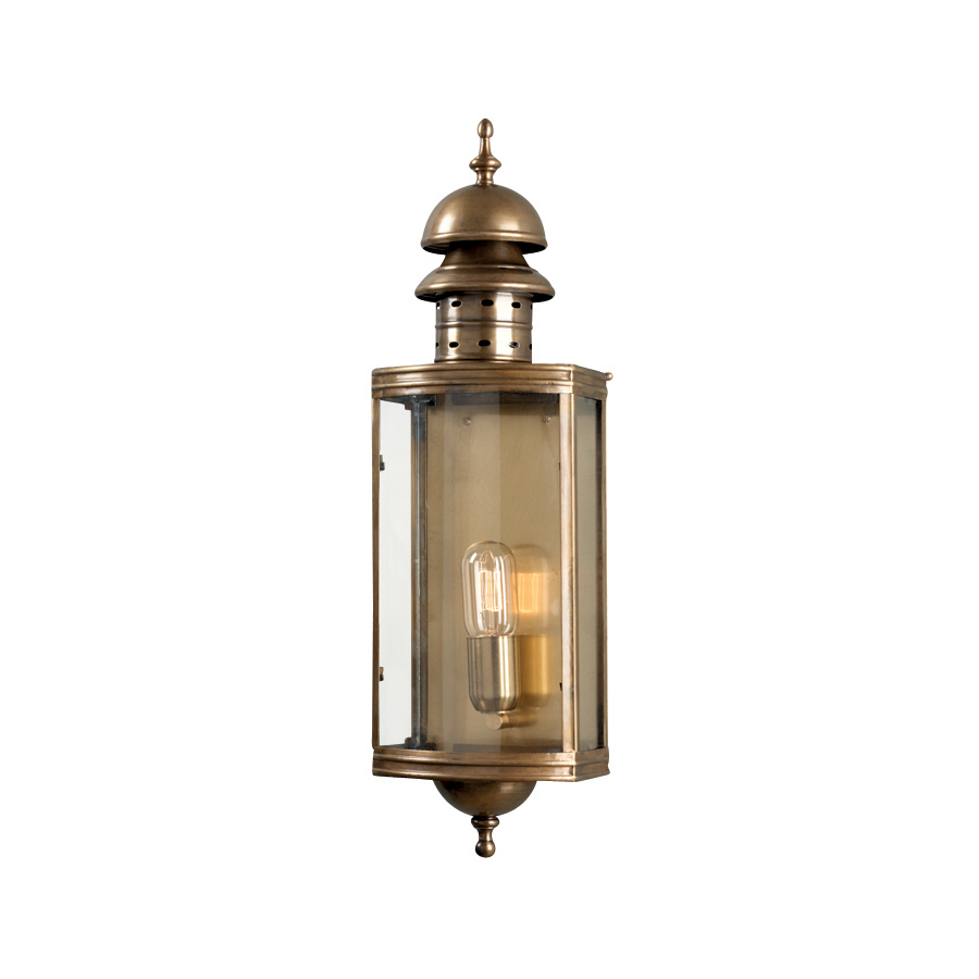 Downing Street Brass Outdoor Porch Wall Lantern