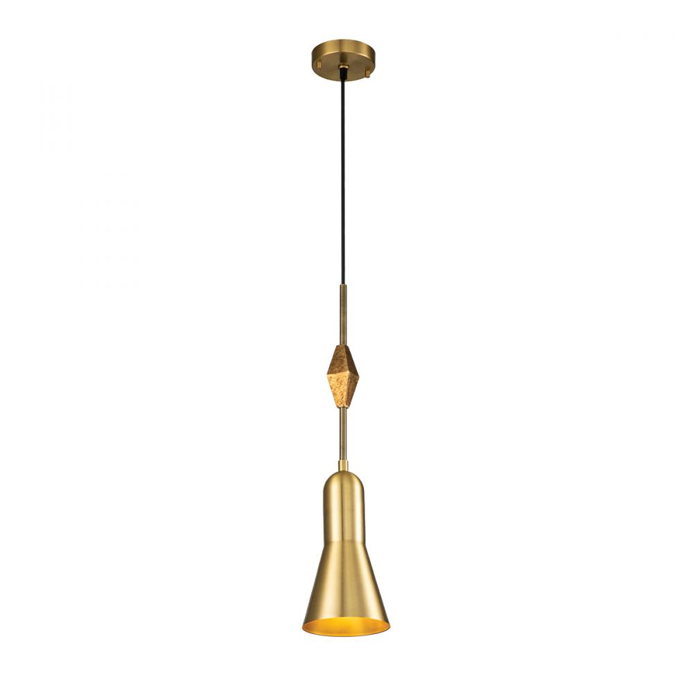 Bijou Small Aged Brass Pendant