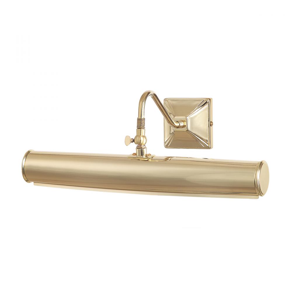 Leo 2 Light Large Picture Light in Polished Brass