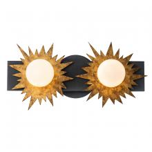 Lucas McKearn BB90417-2 - Soleil 2 Light Gold And Zinc Bath Vanity Light Star Shape