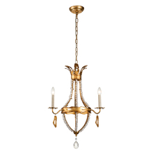 Lucas McKearn CH1036-3 - Monteleone 3 Light Chandelier in Antique Gold