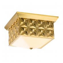 Lucas McKearn FM1302AGB-14 - Alpha Square Flush Mount in Brass