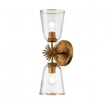 Lucas McKearn SC00957G-2 - Staring 2 Light Sconce in Gold Leaf