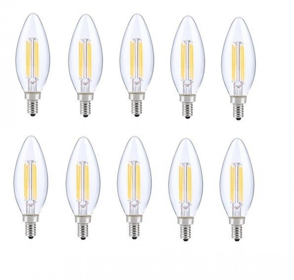 LED E12 Candelabra, Blunt Tip, 2700k, 300 Degree, Cri80, Es, Ul, 6w, 40w Equivalent, 15000hrs