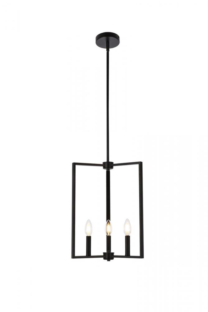 Vino 3 lights pendant in black