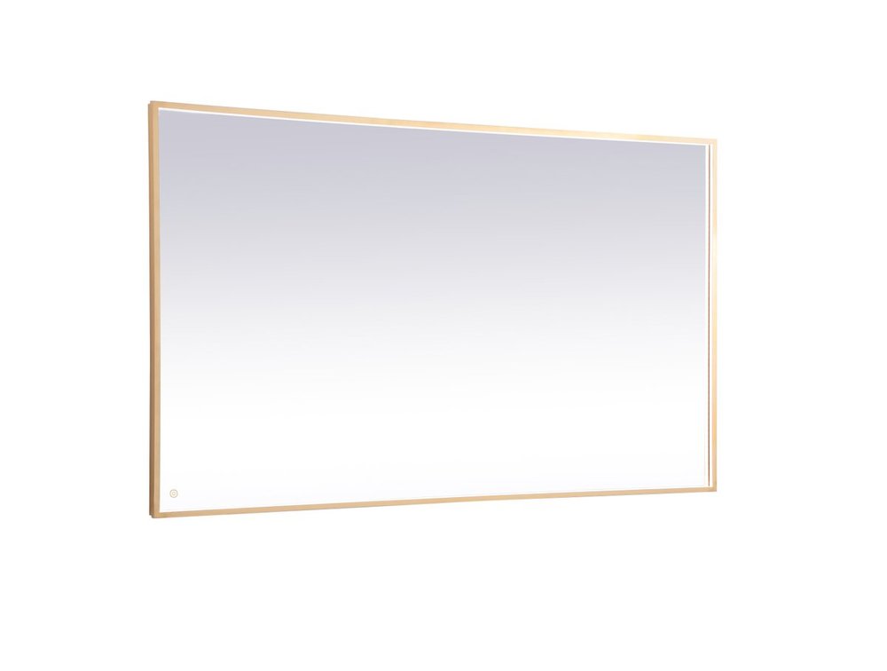 Pier 42x72 inch LED mirror with adjustable color temperature 3000K/4200K/6400K in brass