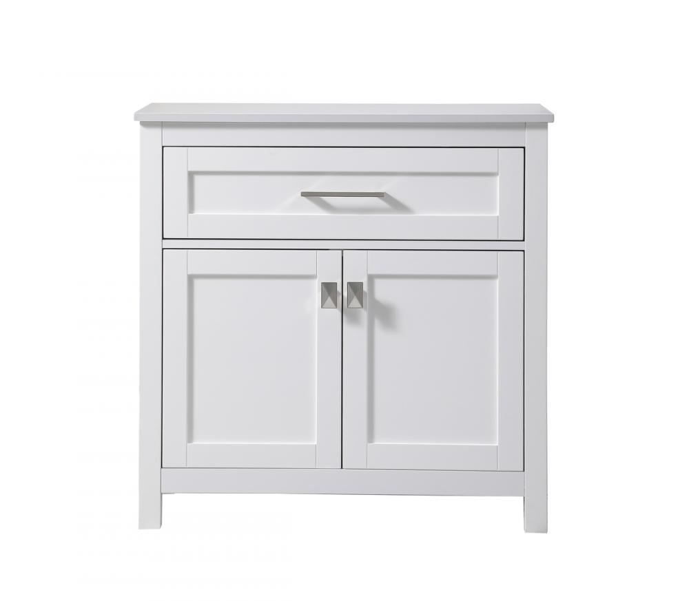 30 Inch Wide Bathroom Storage Freestanding Cabinet in White