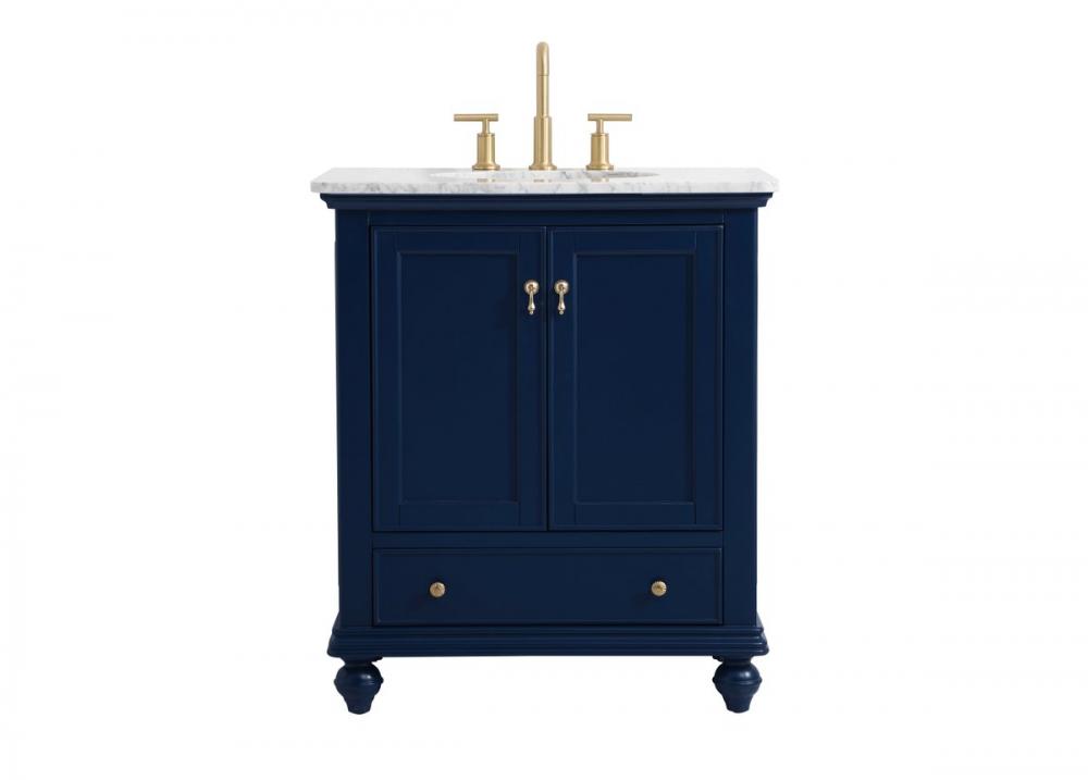 30 inch Single bathroom vanity in blue