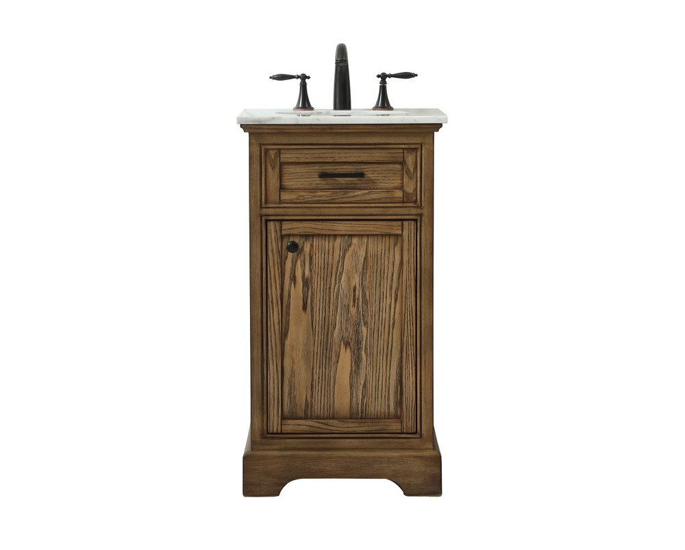 19 inch Single bathroom vanity in driftwood