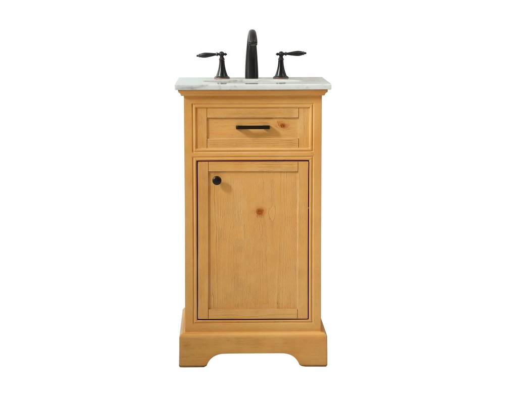 19 Inch Single Bathroom Vanity in Natural Wood