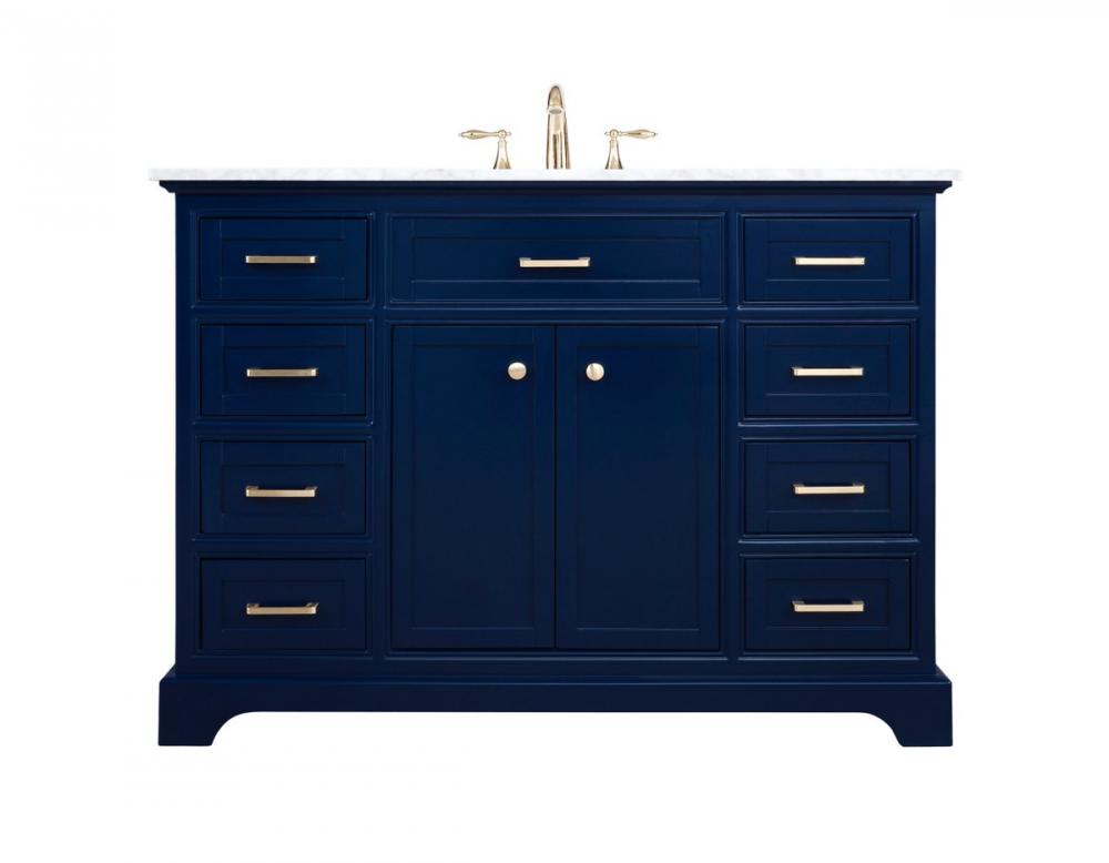 48 Inch Single Bathroom Vanity in Blue