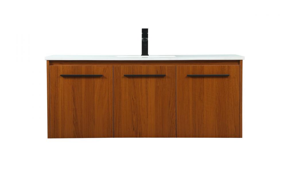 48 Inch Single Bathroom Vanity in Teak