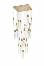 Elegant 2088G36SG - Aurora 36 inch Chandelier in Satin Gold