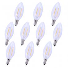 Elegant E12LED113-10PK - LED E12 CANDELABRA, 3000K, 300 degree, CRI80, ES, UL/CUL, 2.5W, 25W EQUIVALENT, 15000HRS