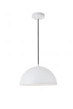 Elegant LD4023D14WH - Forte 1 Light White Pendant