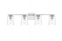 Elegant LD7310W33CH - Kacey 4 Light Chrome and Clear Bath Sconce