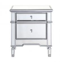 Elegant MF6-1016S - 1 Door Cabinet 24 In.x16 In.x27 In. in Silver Paint