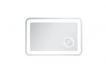 Elegant MRE52436 - Lux 24in x 36in Hardwired LED mirror with magnifier and color changing temperature