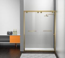 Elegant SD303-6076BGD - Semi-frameless Shower Door 60x76 Brushed Gold