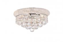 Elegant V1800F14C/RC - Primo 6 Light Chrome Flush Mount Clear Royal Cut Crystal