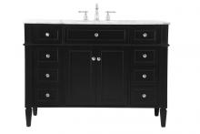 Elegant VF12548BK - 48 Inch Single Bathroom Vanity in Black