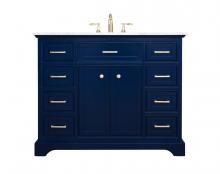 Elegant VF15042BL - 42 Inch Single Bathroom Vanity in Blue