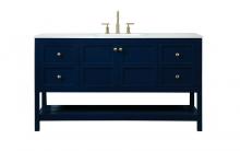 Elegant VF16460BL - 60 inch Single bathroom vanity in blue