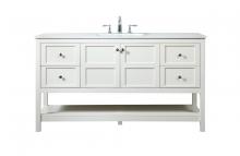 Elegant VF16460WH - 60 inch Single bathroom vanity in white