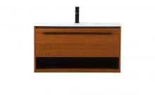 Elegant VF43536MTK - 36 Inch Single Bathroom Vanity in Teak