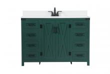 Elegant VF90248MGN-BS - 48 Inch Single Bathroom Vanity in Green with Backsplash