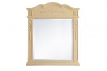 Elegant VM3001LT - Wood Frame Mirror 32 Inchx38 Inch in Light Antique Beige