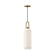 Alora Lighting PD401606AGOP - Soji 6-in Aged Gold/Opal Matte Glass 1 Light Pendant