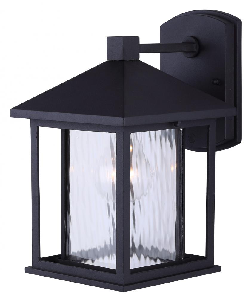 WEST, 1 Lt Outdoor Down Light, MBK Color, Water Mark Glass, 100W Type A