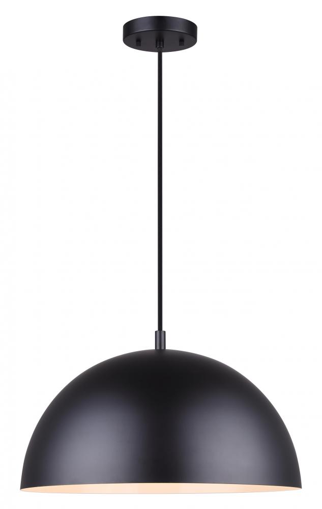 SADIE, IPL734B01BK, MBK Color, 1 Lt Rod Pendant, 100W Type A, 15.75" W x 11.25 - 59.25" H