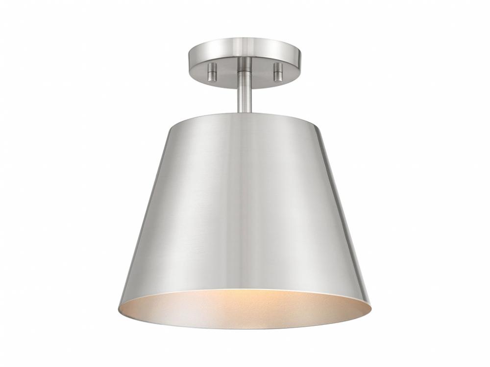 1-Light Ceiling Light in Brushed Nickel