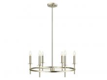 Savoy House Meridian M100140BN - 6-Light Chandelier in Brushed Nickel