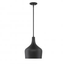 Savoy House Meridian M70020MBK - 1-Light Pendant in Matte Black