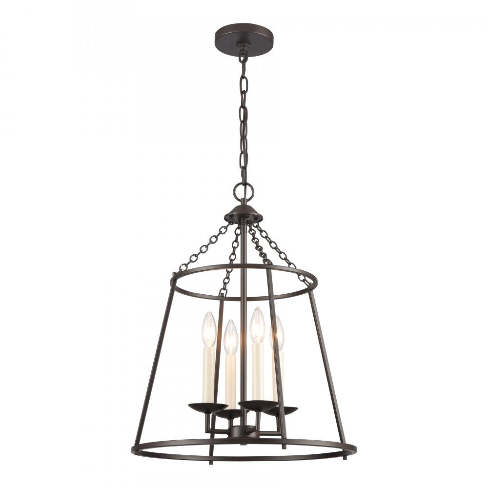 Joanie 17.25'' Wide 4-Light Pendant - Old Bronze