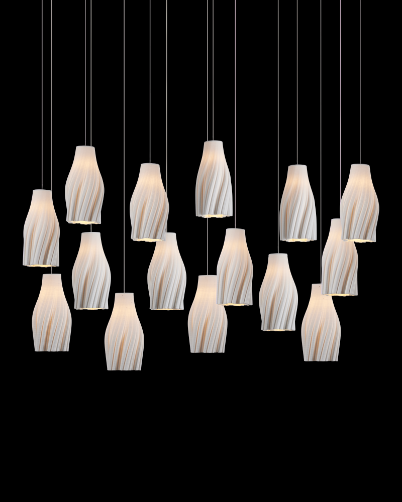 Posh 15-Light Linear Multi-Drop Pendant